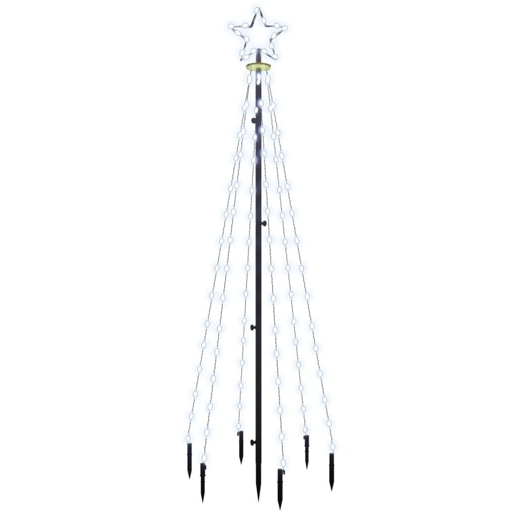 vidaXL LED-Weihnachtsbaum mit Erdnägeln Kaltweiß 108 LEDs Produktbild 