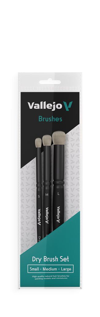 Vallejo - Brushes Dry Brush Set - Small - Medium - Large