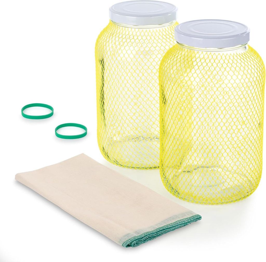 Fermentationsglas - Sauerkrautglas - Fermentationsset - Sauerteig - Sauerteig-Starterset - Fermentieren - Kimchi-Behälter