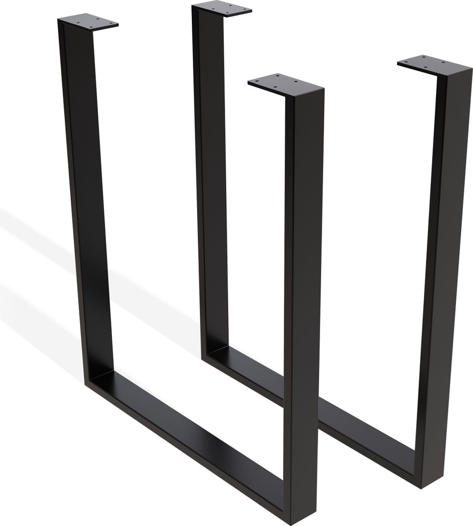 1xPaar sossai Tischkufen in Schwarz 60x72cm TKW0