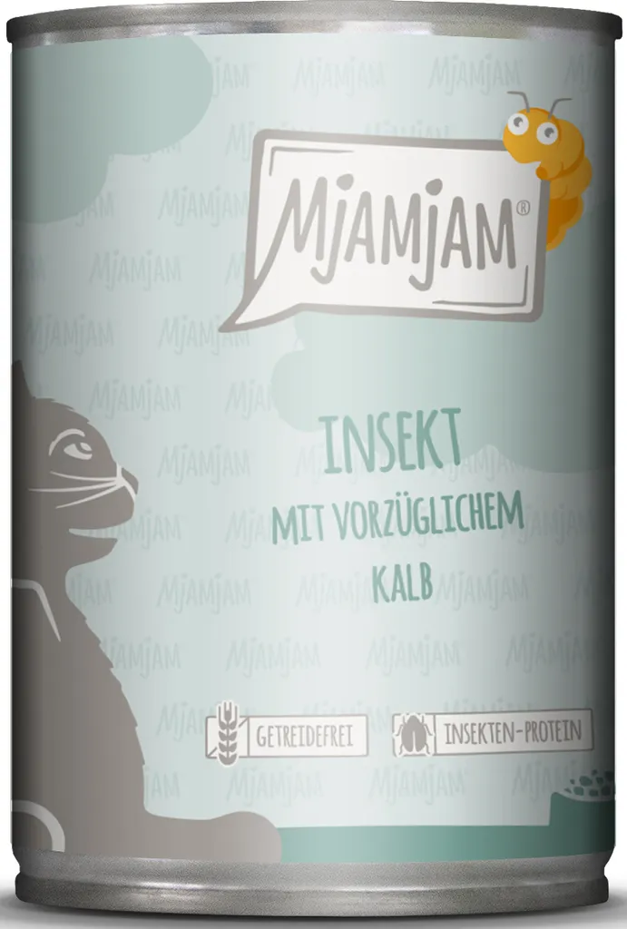 MjAMjAM Chat Insecte et Veau - Recette Sans Céréales et Hypoallergénique
