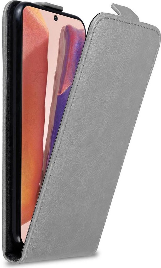 Cadorabo Hülle für Samsung Galaxy NOTE 20 PLUS Schutz Hülle in Grau Flip Etui Handyhülle Case Cover