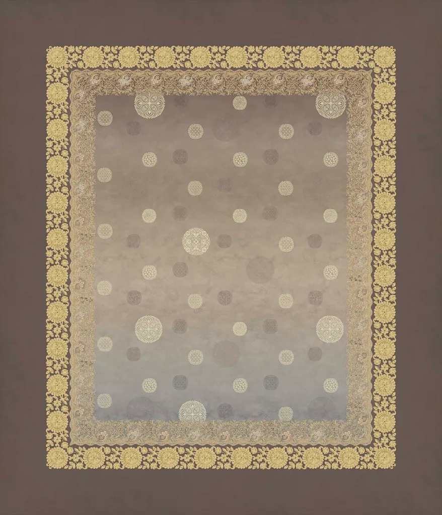 Nappe de Table Rectangulaire 140x170 en Coton Bassetti Pallavicino Grise HW