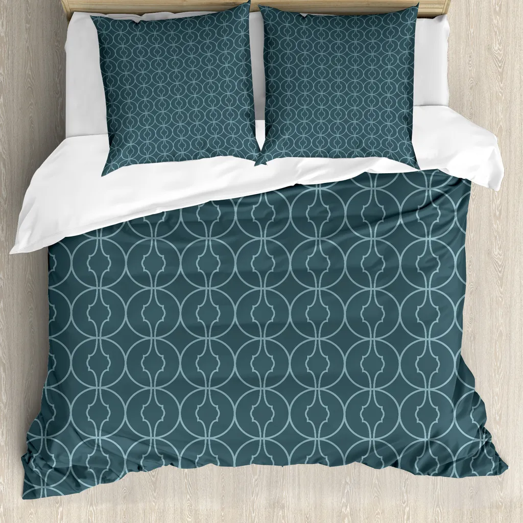 Set Copripiumino Blu ABAKUHAUS 200x200: Design Marocchino Elegante