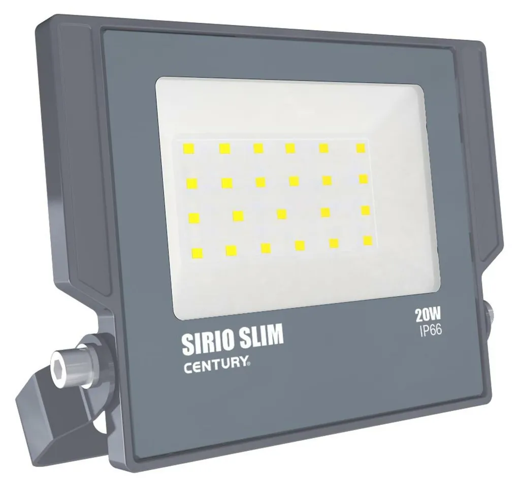 Projecteur LED Century Sirio Slim Noir 20W 4000K 1800lm IP66 SRS-209540