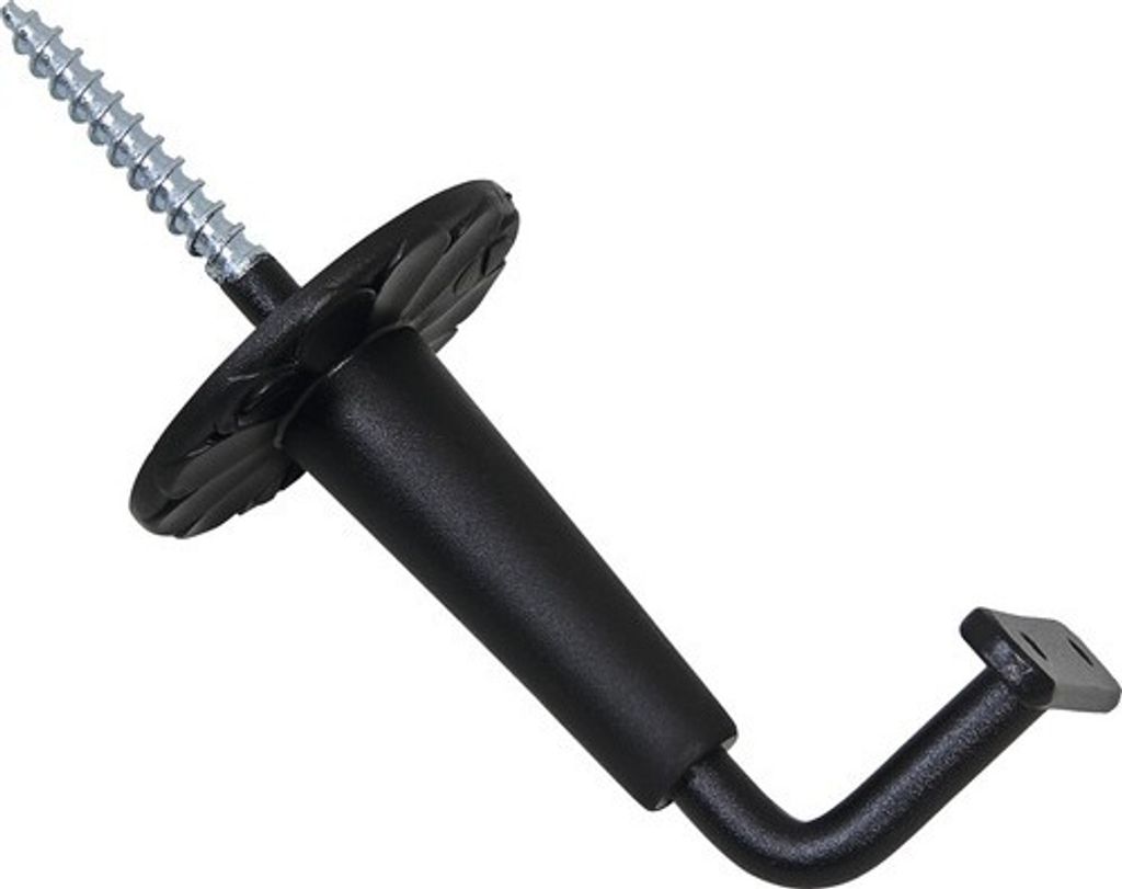 Handlaufkonsole Eisen mit Kunststoffrosette schwarz (Pack=2 Stück)