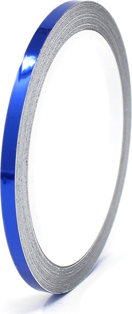 8,5m Zierstreifen 5mm Chrom Blau Auto Motorrad Dekorstreifen Seitenstreifen