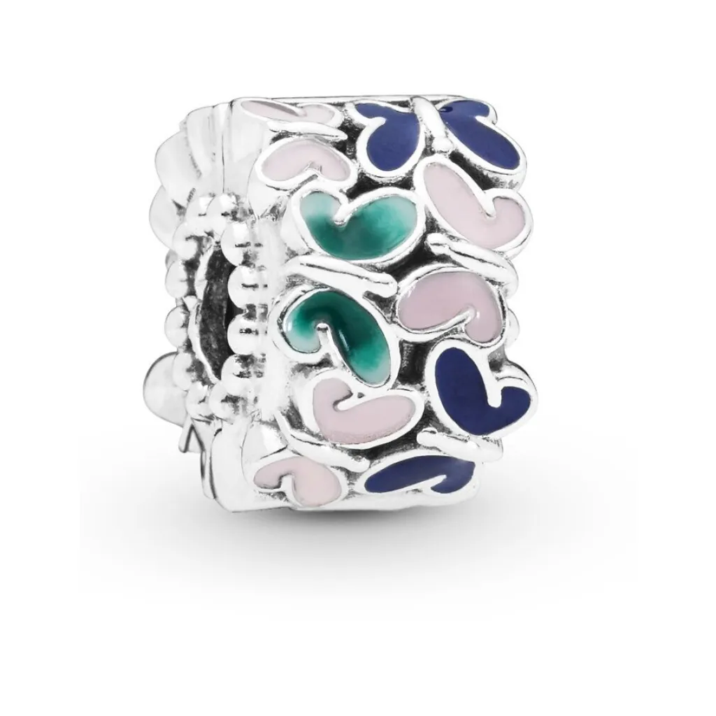 Pendentif Clip Pandora Papillons Multicolores pour Bracelet Moments