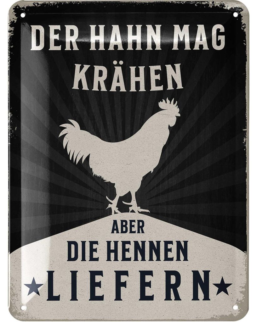 LANOLU Blechschild Hühnerstall Schild, Hühner Schild, Produktbild 