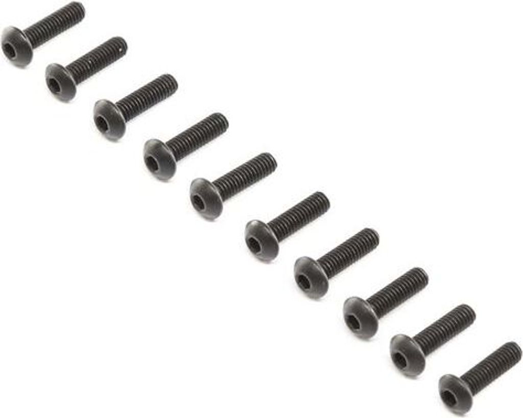 Losi Button Head Screws, Stl, BO, M4 x 14mm (10)