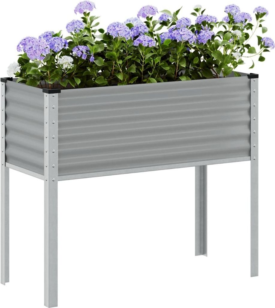 Maison Exclusive - Pflanzkübel Grau 100x45x90 cm Stahl