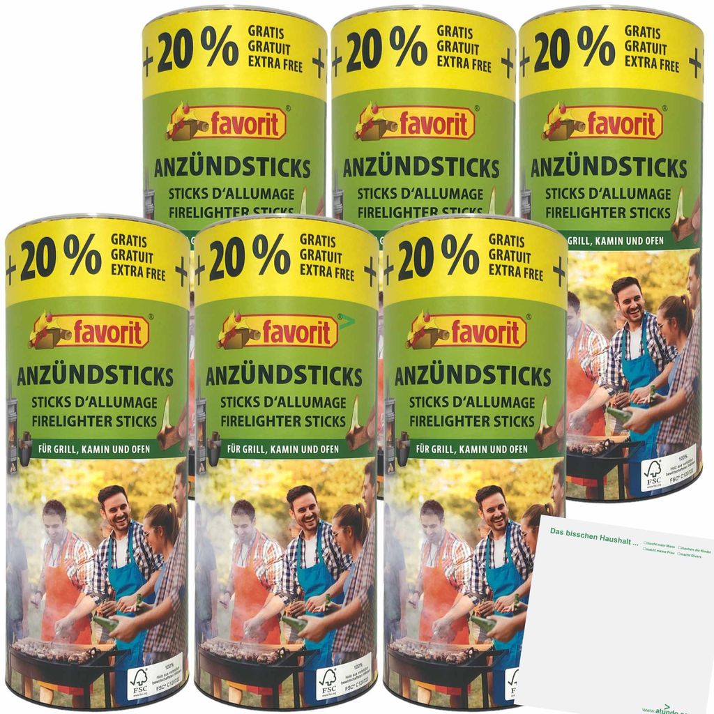 Favorit Anzündwürfel 6er Pack (6x100 Stück Dose) +20% Produktbild 
