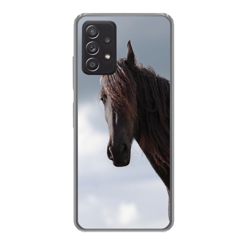 MuchoWow Handyhülle Schutzhülle Hülle für Samsung Galaxy A53 5G Pferde - Himmel - Porträt Silikon Softcase Handy Hülle - Schutzabdeckung