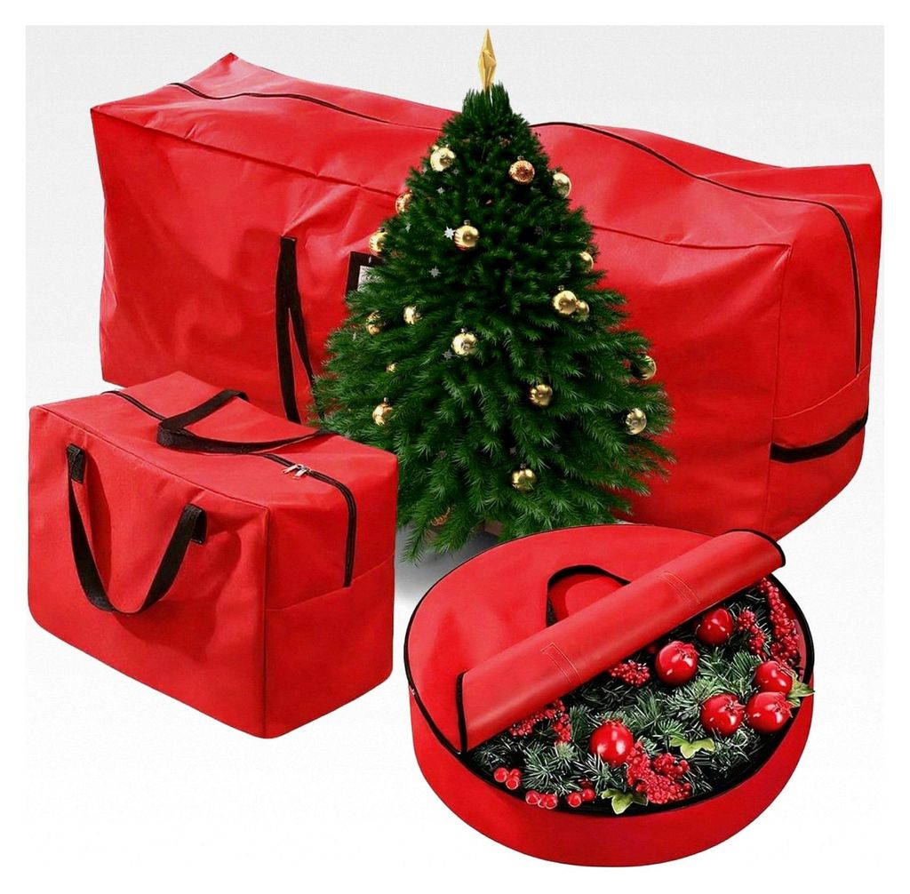 Aufbewahrungsbeutel für Weihnachtsbaum | Tasche zur Organisation von Festtagsdekoration | Kunststofflagerung für Bäume | Für Büro, Schule, Stu...
