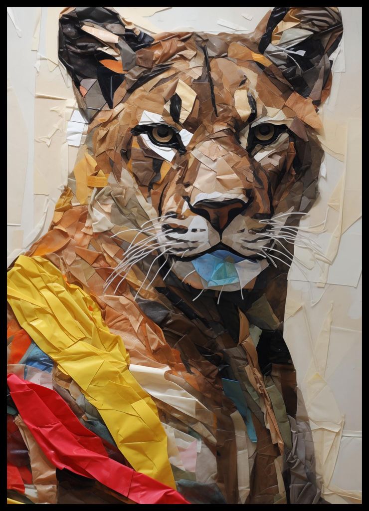 Poster 50x70cm Papier Tiger