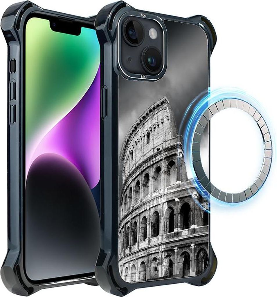 Hülle für iPhone 14 IBIZU DropGuard Ultra mit MagSafe, Noir City, Colosseum