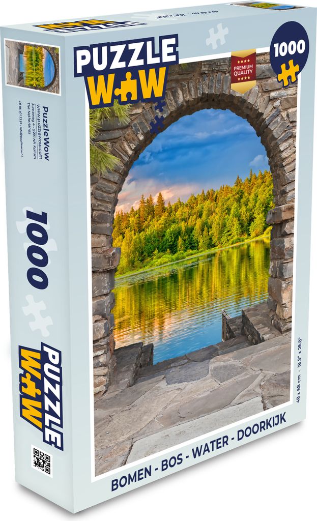MuchoWow Puzzle 1000 Teile Bäume - Wald - Wasser - Aussicht - Spielzeug - Alt und Jung - Spiele - Puzzeln