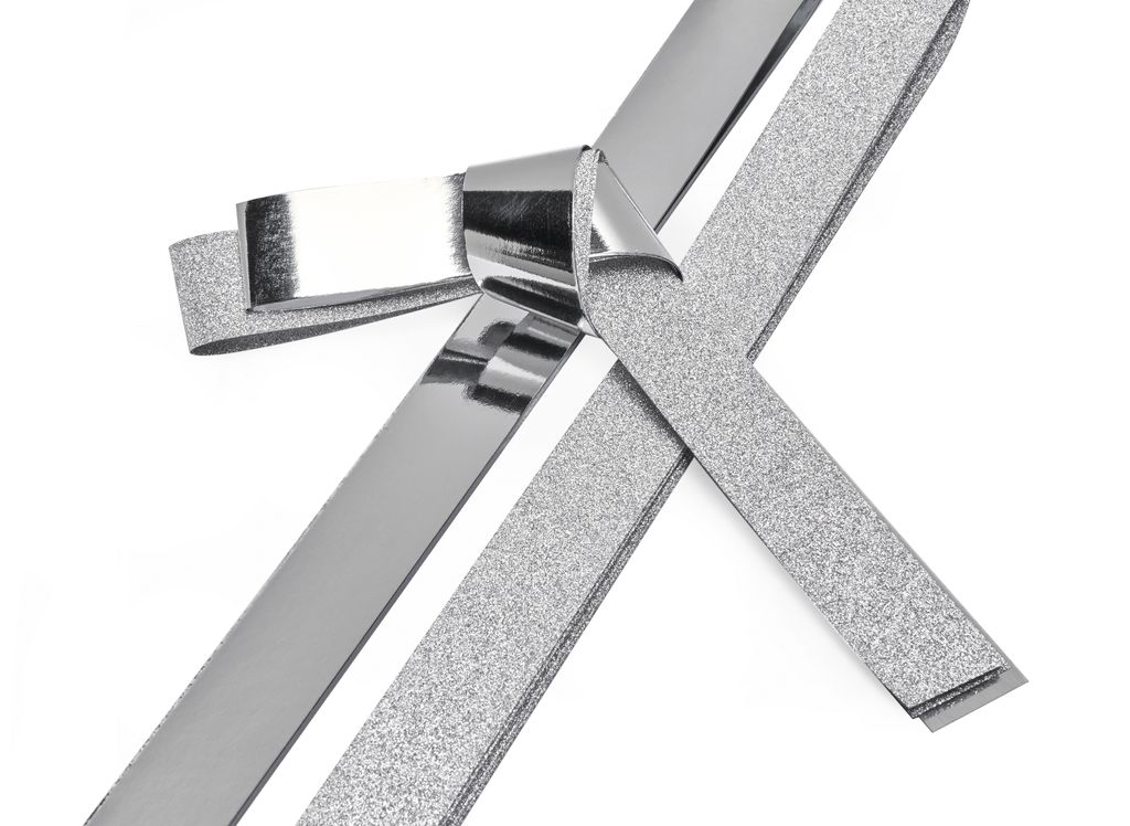 Papierstreifen "Glitter, silber", 25mm, 20 Streifen Silber Produktbild 