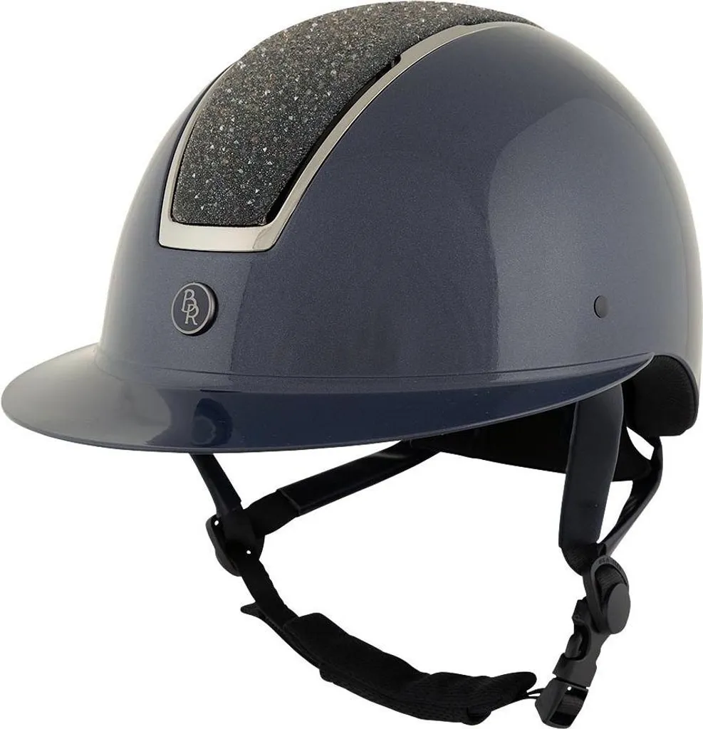 Casque d'équitation brillant avec aération optimale et confort