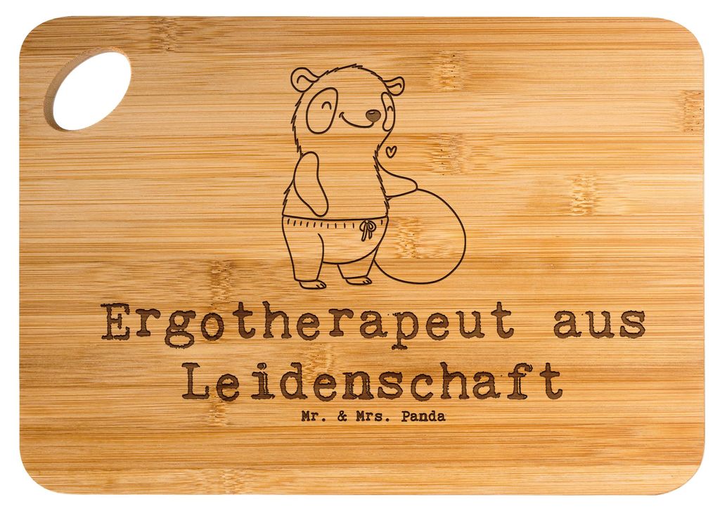 Mr. & Mrs. Panda Schneidebrett Ergotherapeut Leidenschaft - Transparent - Geschenk, Ausbildung, Hackbrett, Lustig, Beruf, Holzbrettchen, Brett, Hol...