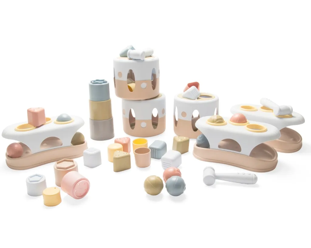 Set 3x petit marteau avec boîte de tri de rangement pratique