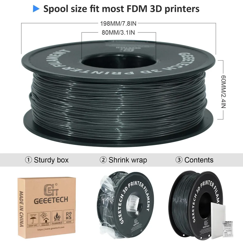 Filament 3D Souple TPU Shore 95A Argent 1.75 mm - Résistance et Design