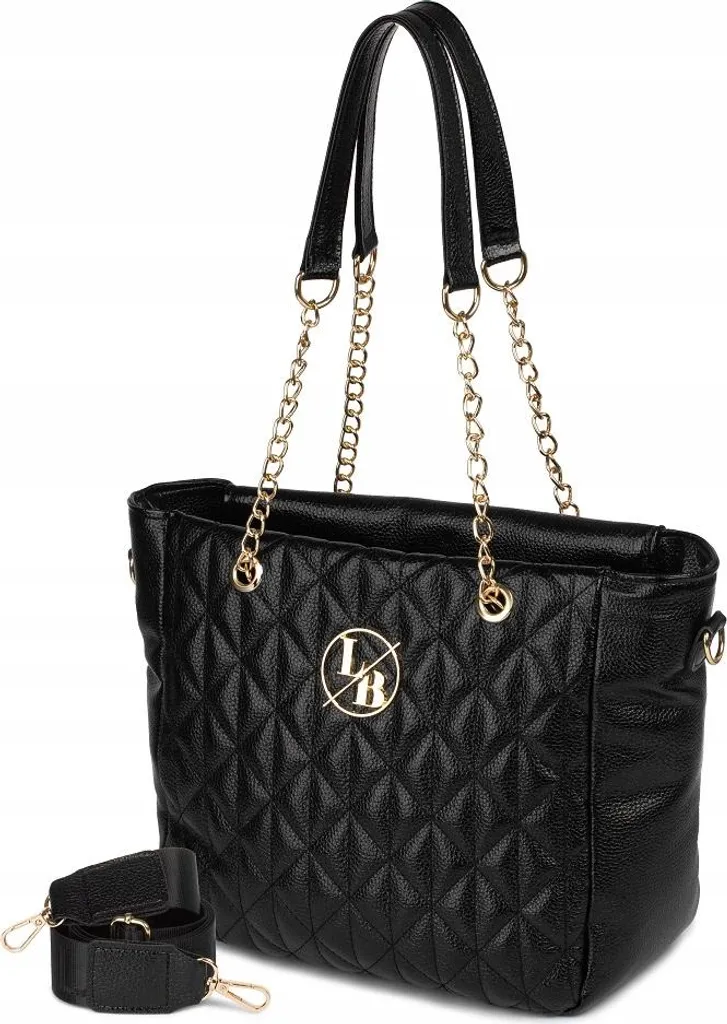 Laura Biaggi Sac Shopping Gesteppte A4 pour Femme en Noir Élégant