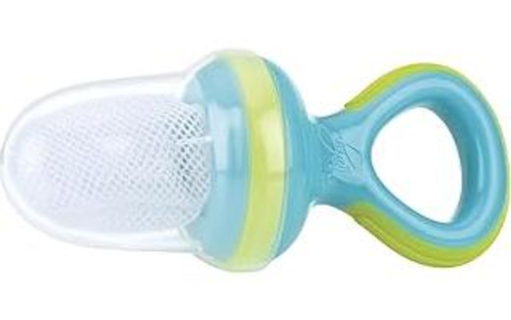 Nuby ID5397AQUA Fruchtsauger Nibbler mit Schutzkappe, Blau