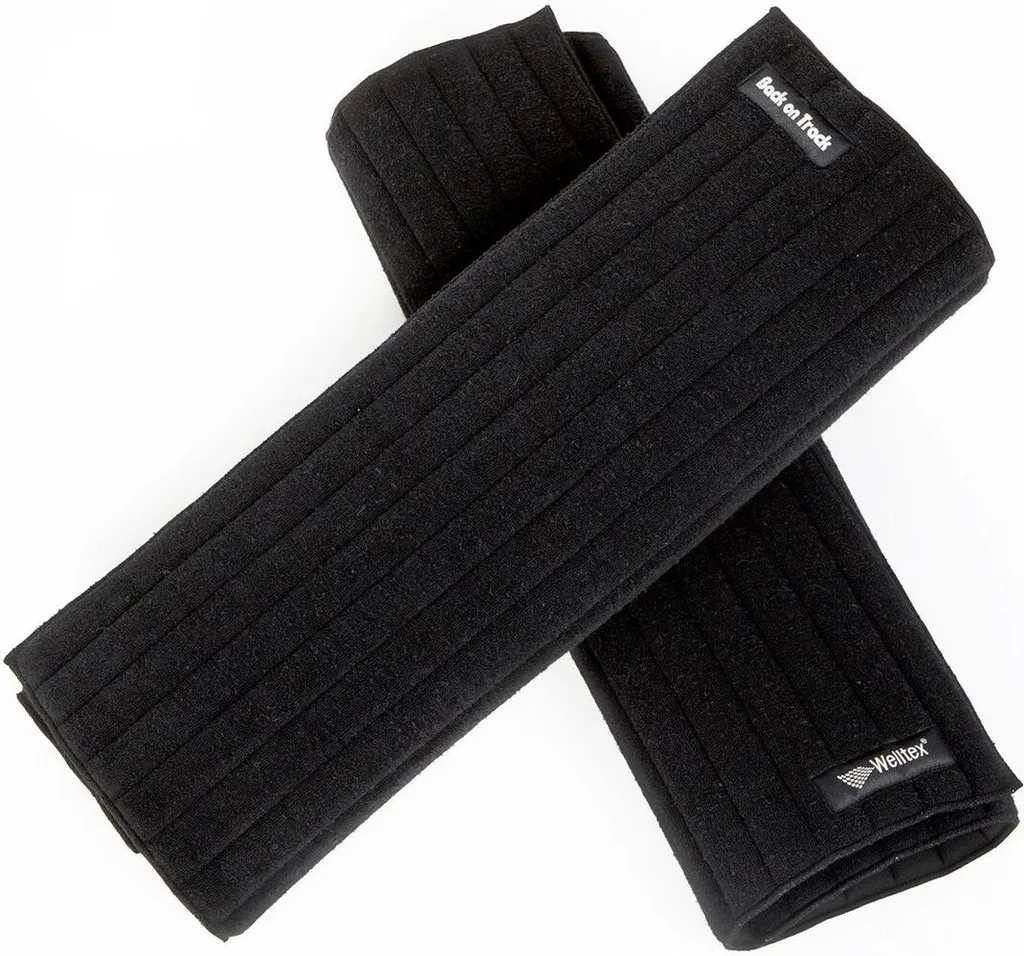 Sous-bandages cheval Back on Track Scandic PK S noirs pour transport et box