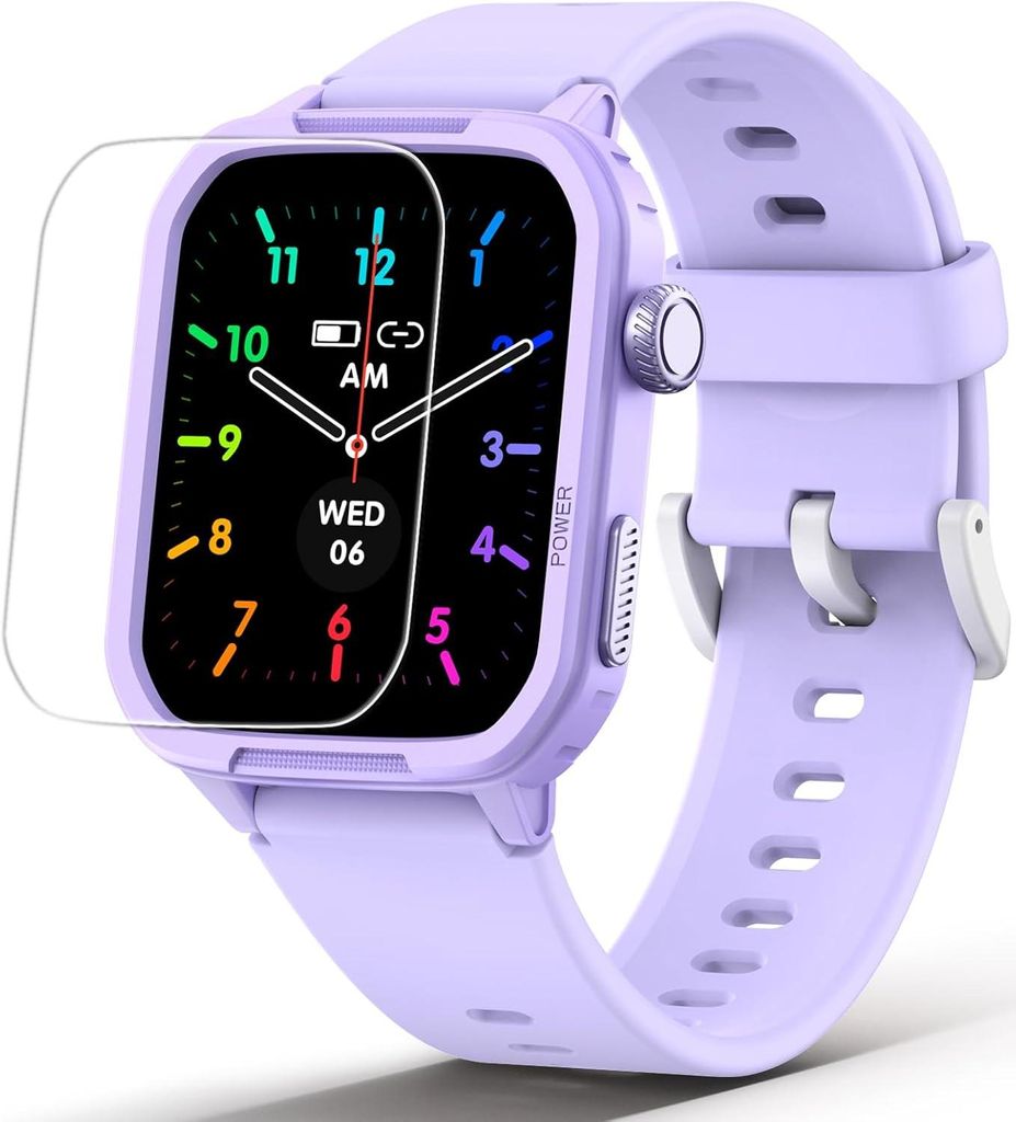 JOYELE Kinder Smartwatch Jungen Mädchen IP68 Wasserdicht Gehärtetes Glas 19 Sportmodi Herzfrequenz Schlafmonitor Schrittzähler Kindergeschenk