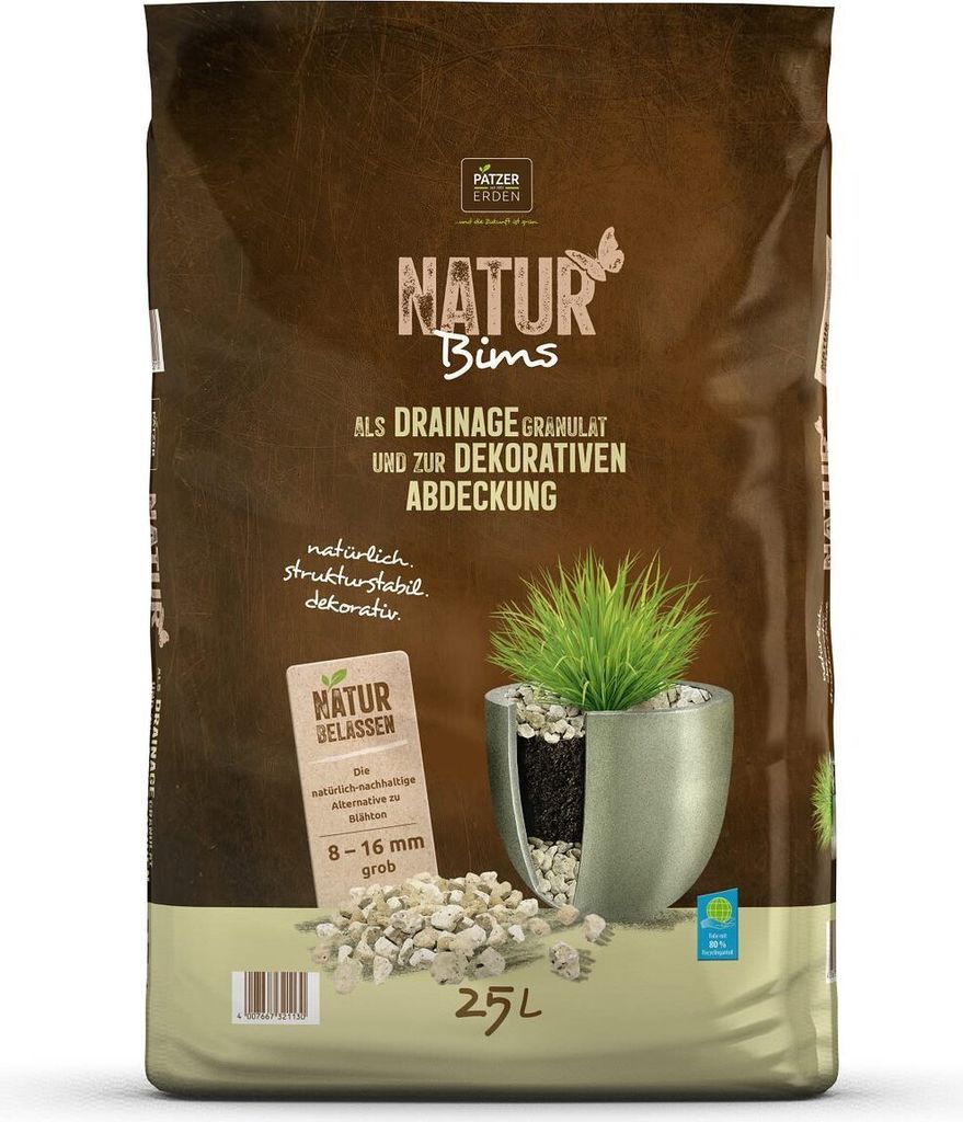 PATZER NATUR Bims Granulat Grob 8-16 mm - 25 Liter Produktbild 