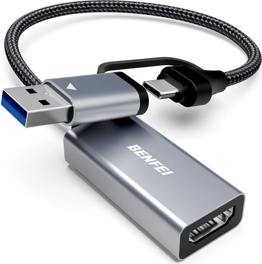 BENFEI Kabeladapter Video Audio Capture Karte 1080p 60FPS Produktbild 