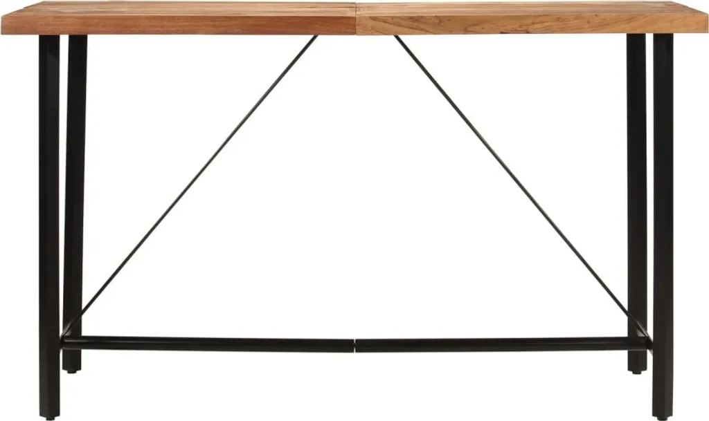 Table haute de cuisine 180 cm pour repas et apéritif acacia bois massif