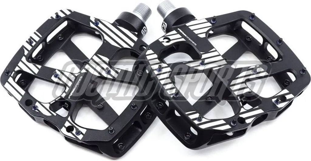 Pédale plate alu noir ultra résistante pour vélo de route et VTT urbain