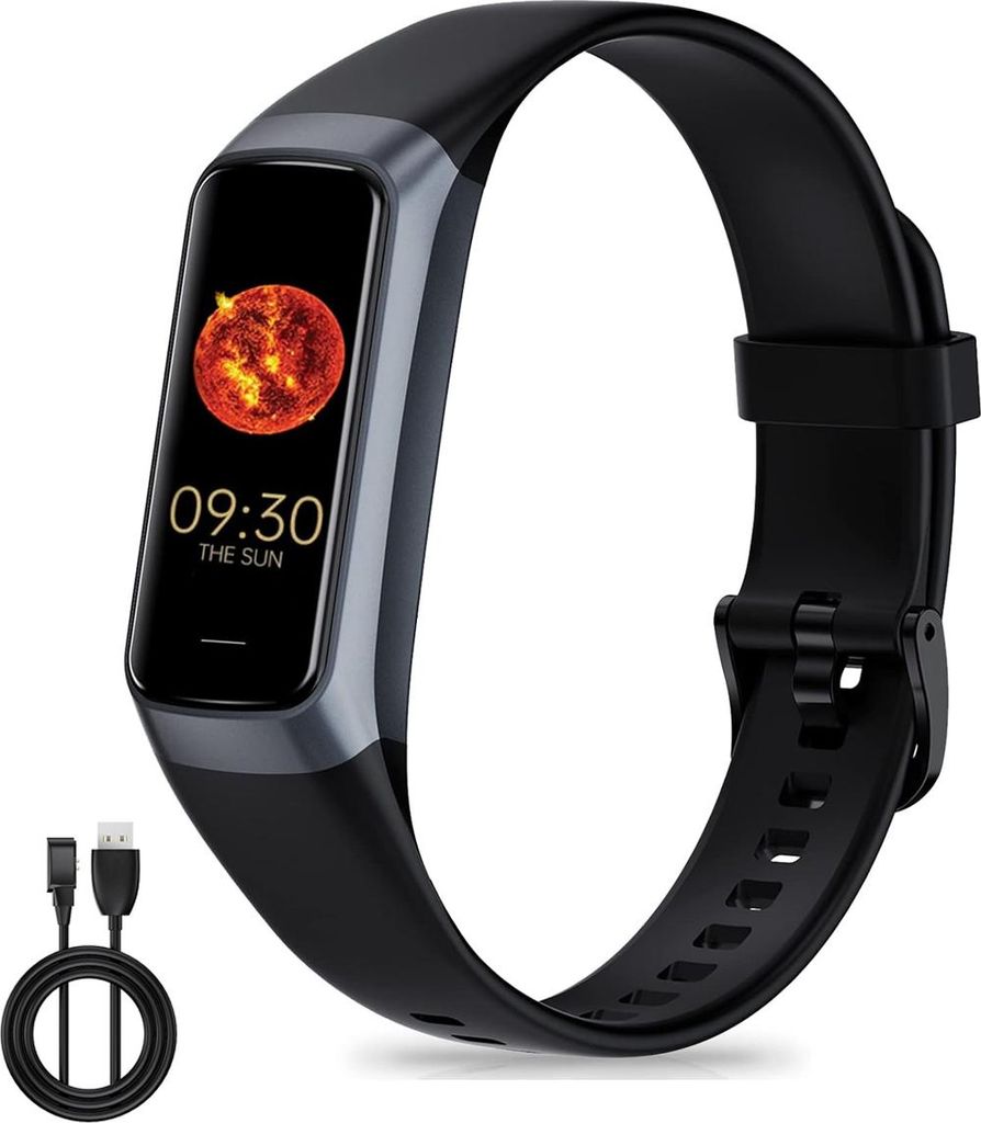 Fitness Tracker Uhr für Männer & Frauen, IP68 Smartwatch, Blutdruck, Herzfrequenz, Schlaftracking, Schrittzähler, 25 Sportmodi, Magnetisches Laden