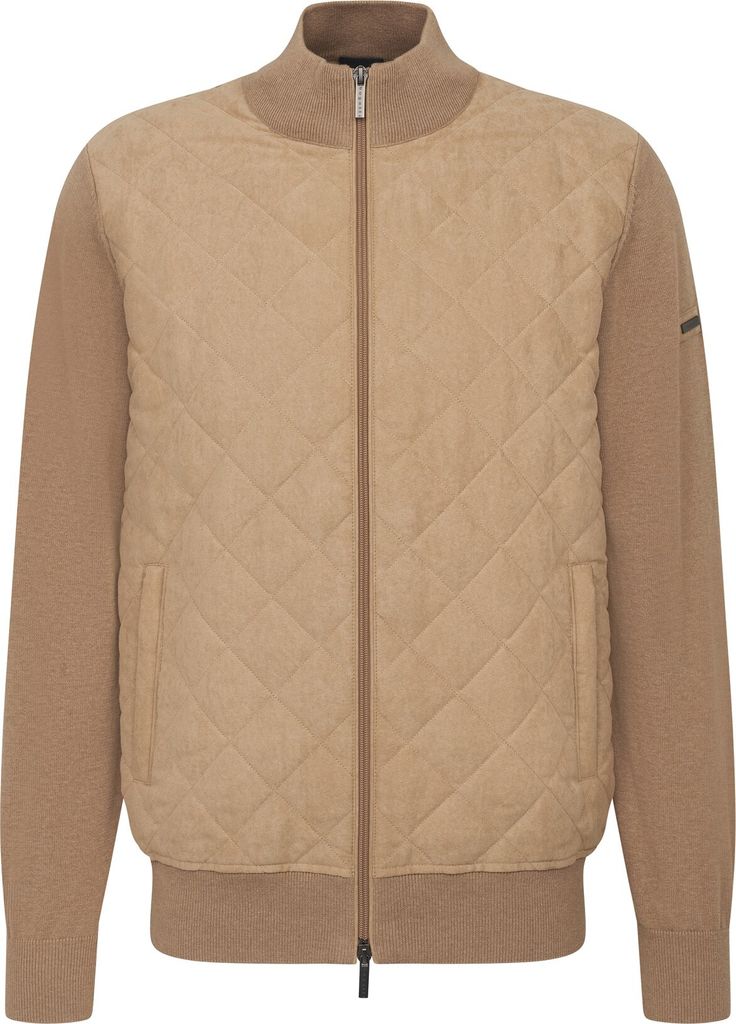 Outdoor-Weste Bugatti einfarbig braun weite Passform