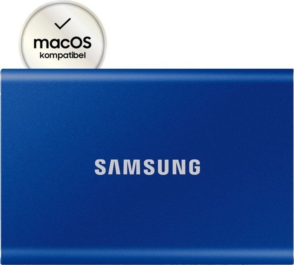 SSD    1TB Samsung Portable SSD T7 USB3.2 Gen.2 Indigo Blue Produktbild 