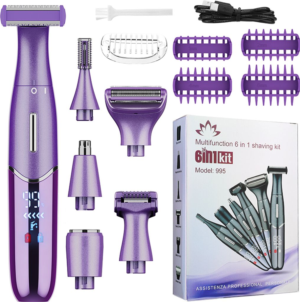 INF 5-in-1 Damen Haartrimmer: Präzise & Sanfte Pflege Violett