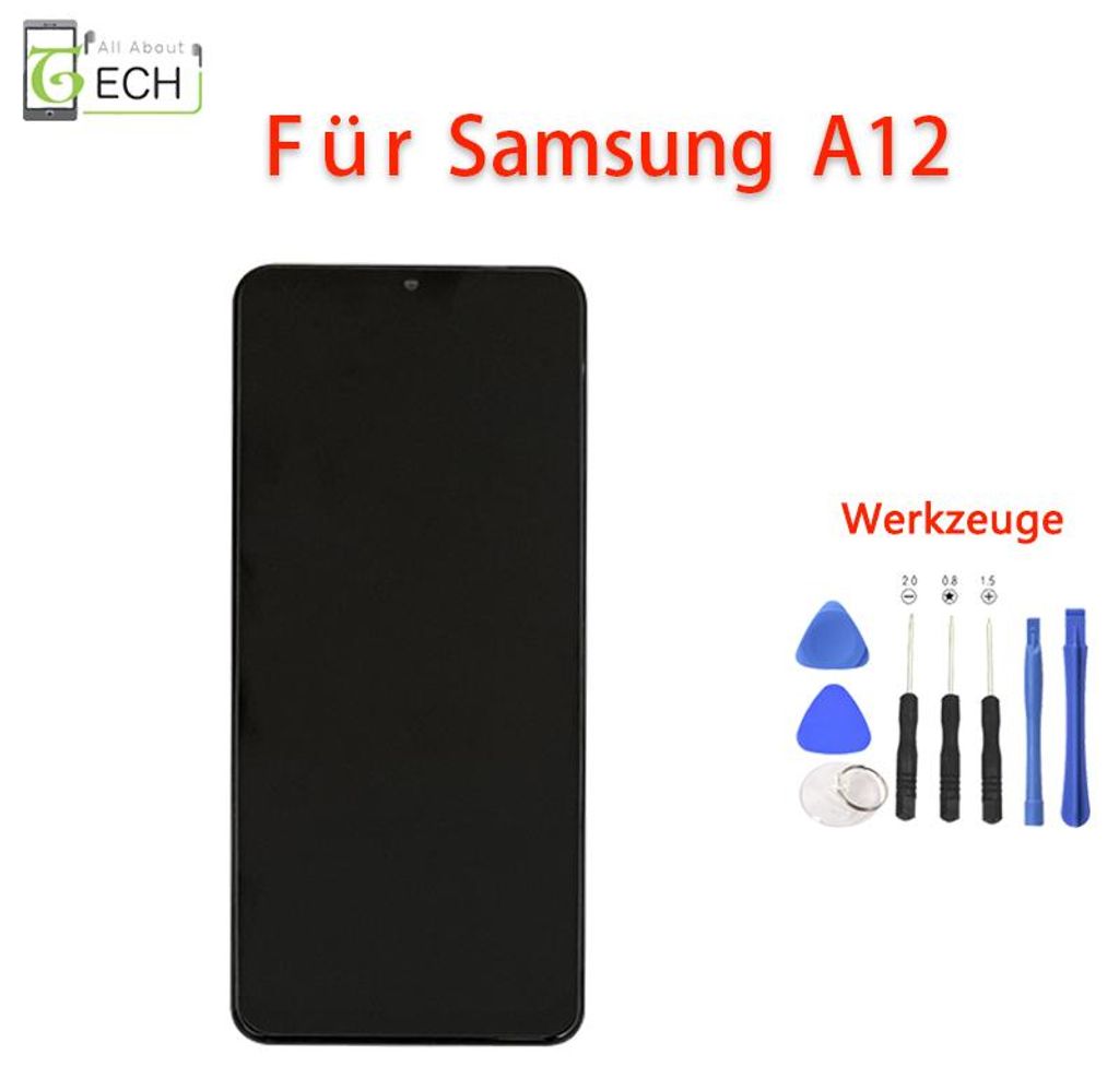 Für Samsung Galaxy A12 A125F LCD Display mit Rahmen Touch Produktbild 