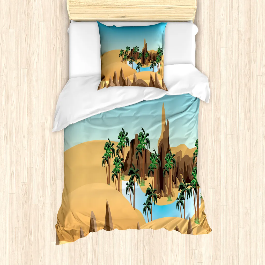 Set Copripiumino Antiacaro ABAKUHAUS 135x200 Sky Blue - Ipoallergenico