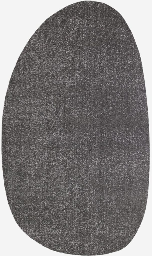 Moderner Frisé-Teppich, einfarbig Grau, Modell Milano Stone GRI101