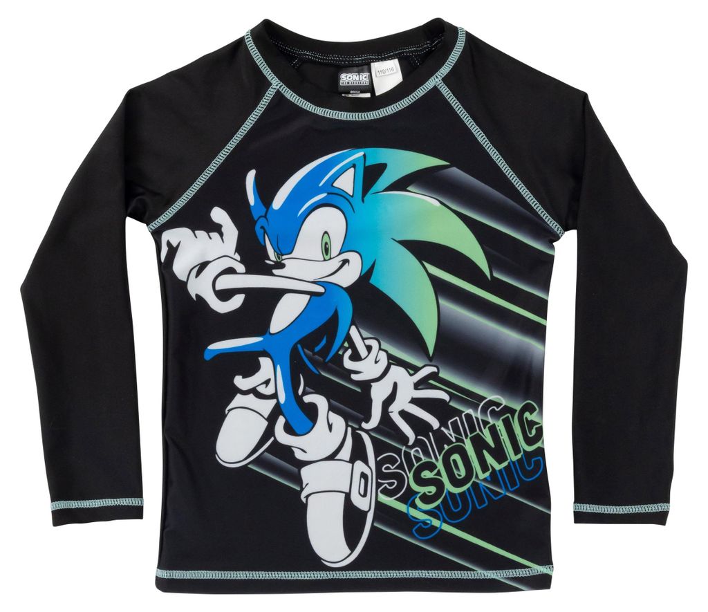 Sonic The Hedgehog Schwimmshirt UV-Schutz 50+ für Jungen - Produktbild 
