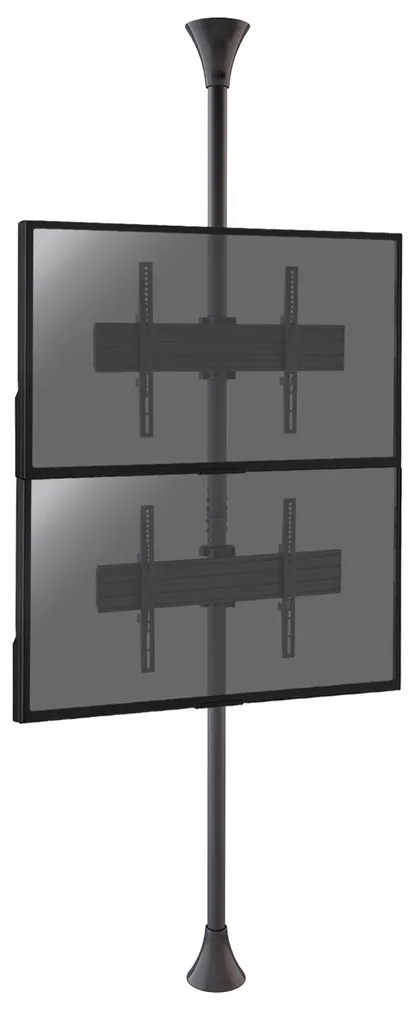 Support TV sol-plafond sans mur porteur pour deux écrans 32-75''