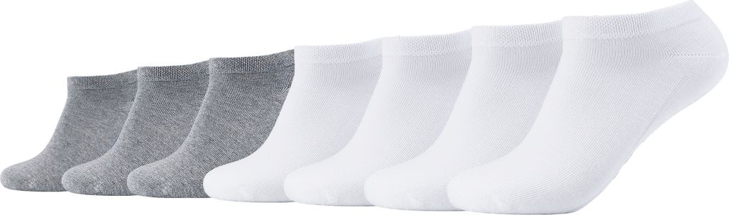 Camano Herren 3003 Ca-soft 7 Paar Sneakersocken, Weiß-Grau, Produktbild 