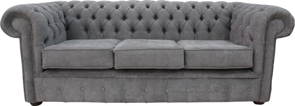 Chesterfield Design Luxus Polster Sofa Couch Sitz Garnitur Leder Textil Neu #252