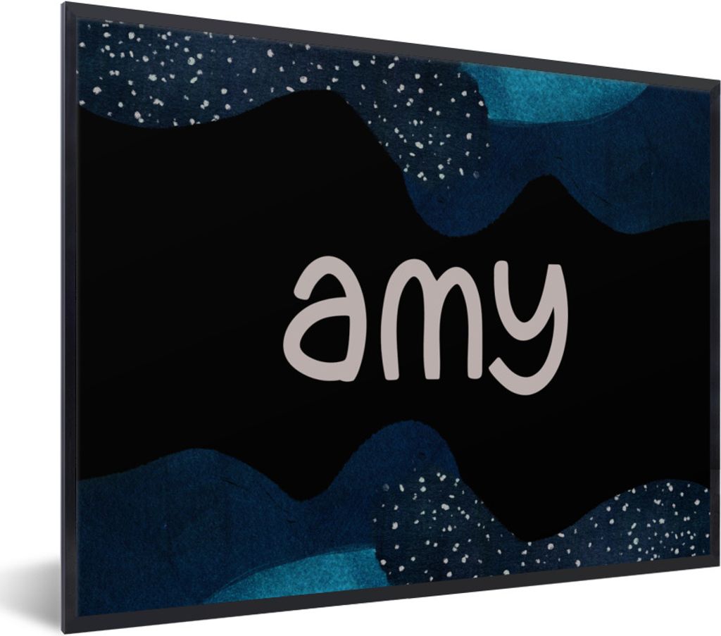 MuchoWow Gerahmtes Poster Amy - Pastell - Mädchen 40x30 cm - Poster mit Schwarzem Bilderrahmen Wandposter Rahmen Foto Bilder - Kunstposter - Wan...