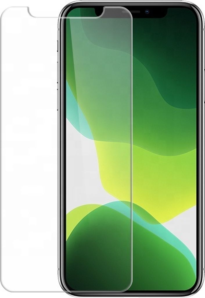 A screen protector for an iPhone 11 is shown on a white background.