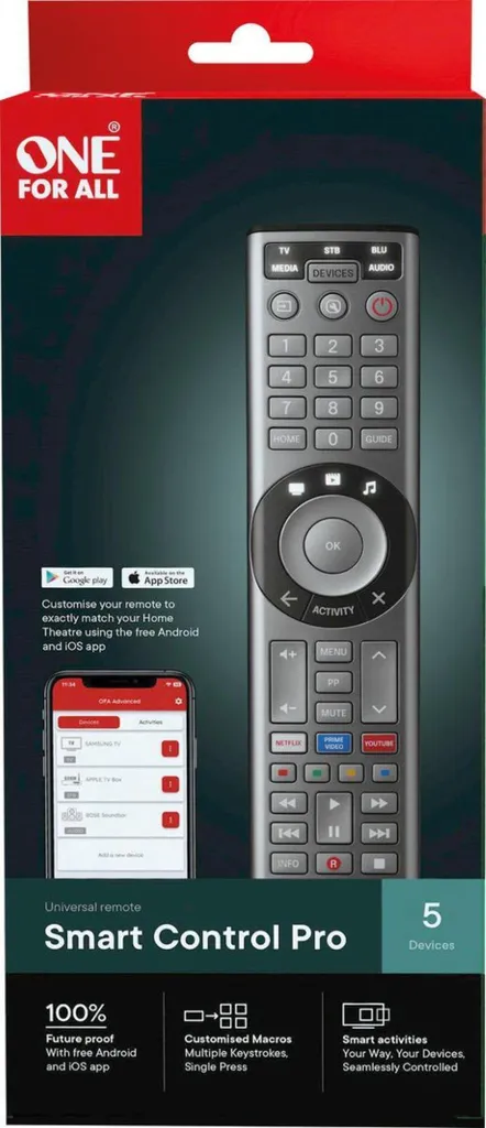 Remplacez 5 Télécommandes avec la One for All Smart Control 5 App