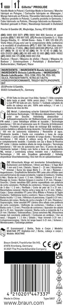 Maszynka do strzyżenia włosów i brody BRAUN AIO7440 447337 Zdjęcie produktu 10