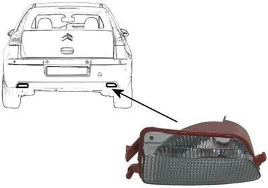 Bloc optique de recul CITROËN C4 I Pare-chocs Droit VAN WEZEL 0970930